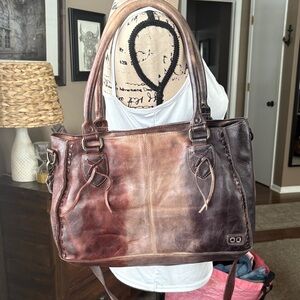 BED|STU RockABaby Distressed Brown Leather Shoulder Bag